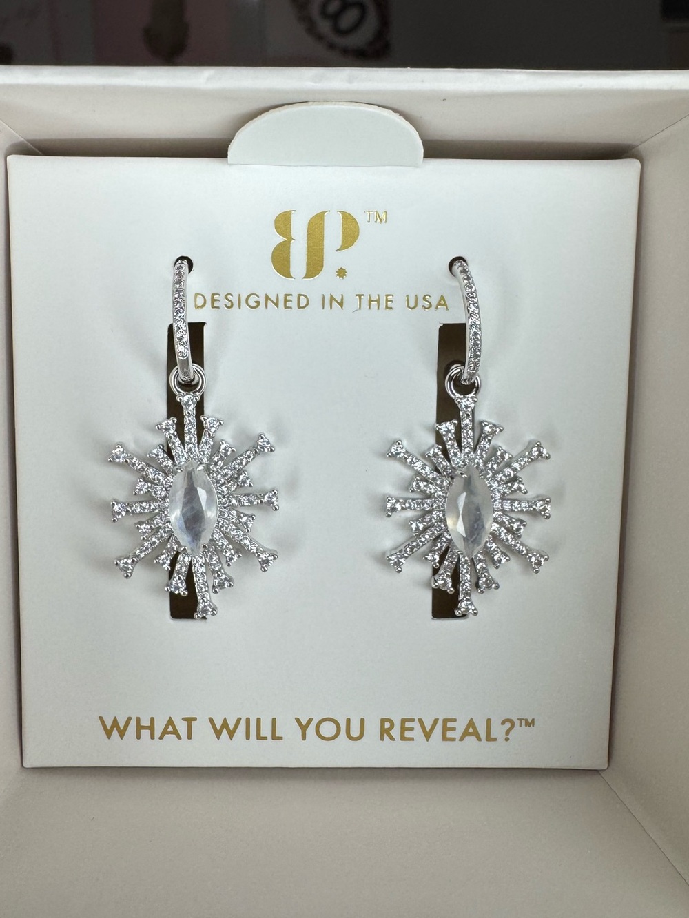 Halo earrings/cherished always